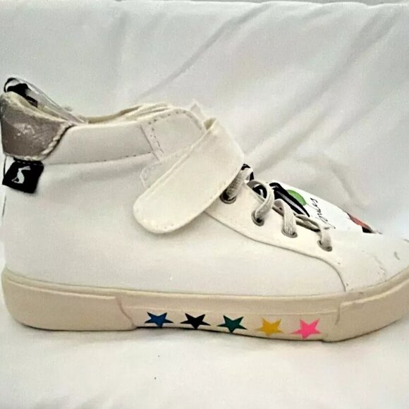 NEW Joules Coast Pump Canvas High Mid Top Girls Trainer Shoes Size US 4 Freeport - Picture 1 of 6